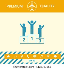 Pedestal - podium icon