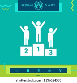 Pedestal podium icon