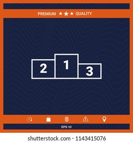 Pedestal, podium icon
