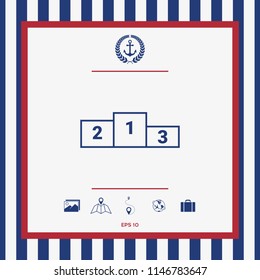 Pedestal, podium icon