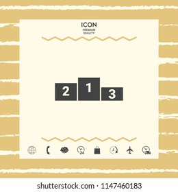Pedestal podium - icon