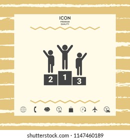 Pedestal podium icon