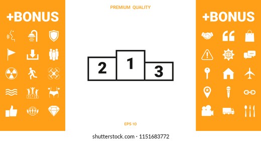 Pedestal, podium icon