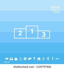 Pedestal, podium icon