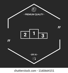 Pedestal, podium icon