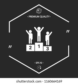 Pedestal podium icon