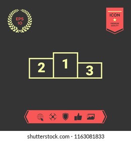 Pedestal, podium icon