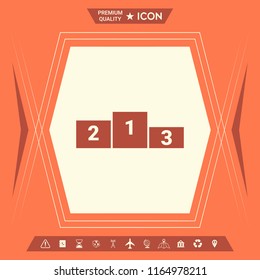 Pedestal podium - icon
