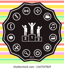 Pedestal - podium icon