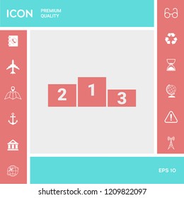 Pedestal podium - icon