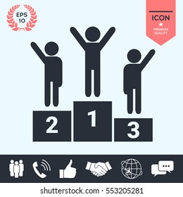 Pedestal podium icon