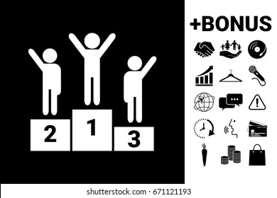 Pedestal podium icon