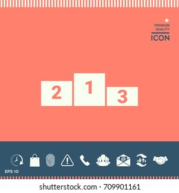 Pedestal podium - icon