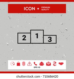 Pedestal, podium icon