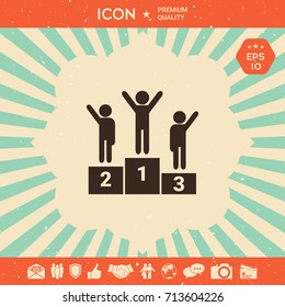 Pedestal podium icon
