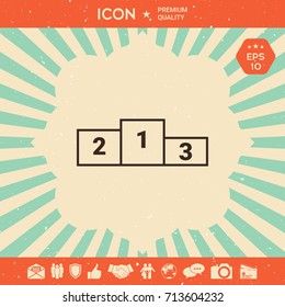 Pedestal, podium icon