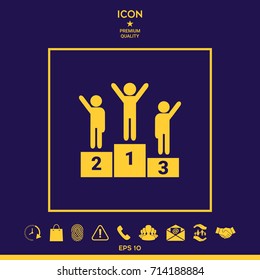 Pedestal podium icon