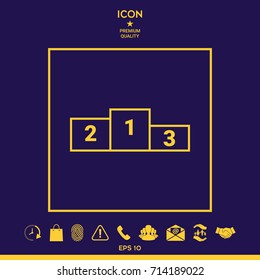 Pedestal, podium icon
