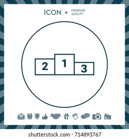 Pedestal, podium icon