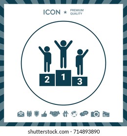 Pedestal podium icon