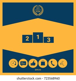 Pedestal podium - icon