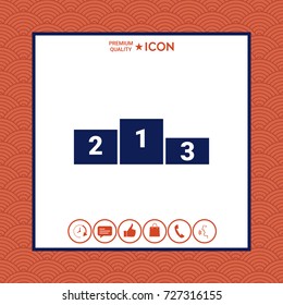 Pedestal podium - icon
