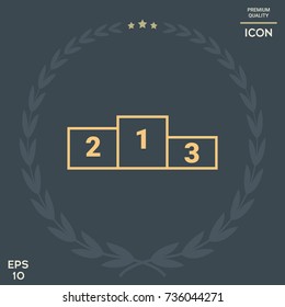 Pedestal, podium icon