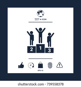 Pedestal podium icon