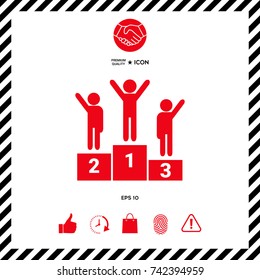 Pedestal podium icon