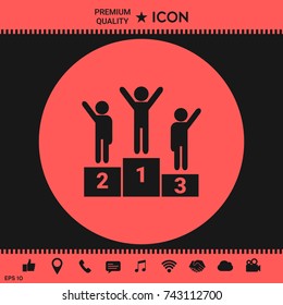 Pedestal podium icon