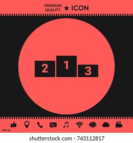 Pedestal podium - icon