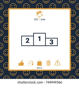Pedestal, podium icon