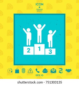 Pedestal podium icon