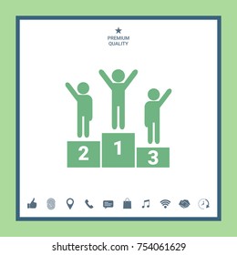 Pedestal podium icon
