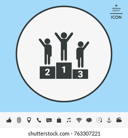 Pedestal podium icon