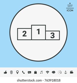 Pedestal, podium icon
