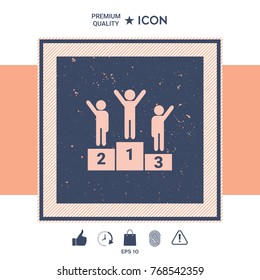 Pedestal podium icon
