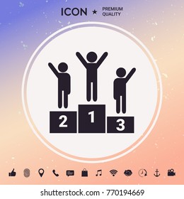 Pedestal podium icon