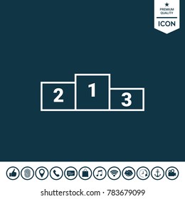 Pedestal, podium icon