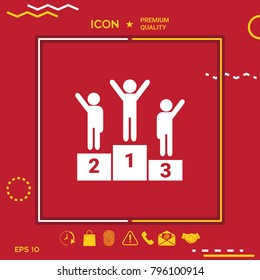 Pedestal podium icon