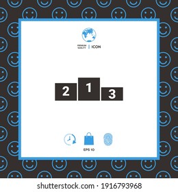 Pedestal podium - icon, elements for your design