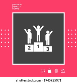 Pedestal podium icon, elements for your design