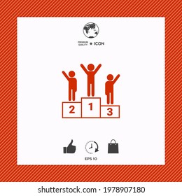 Pedestal - podium icon, elements for your design