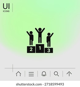 Pedestal podium icon, elements for your design
