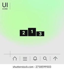 Podio del pedestal - icono, Elementos para su diseño