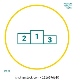 Pedestal, podium icon. Graphic elements for your design