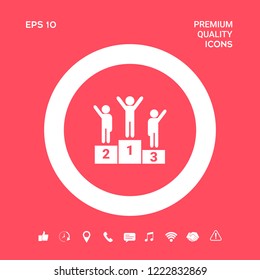 Pedestal podium icon. Graphic elements for your design