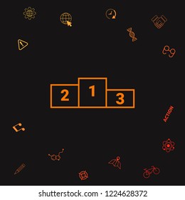 Pedestal, podium icon. Graphic elements for your design