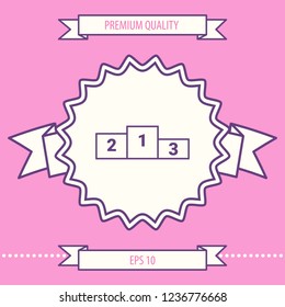 Pedestal, podium icon. Graphic elements for your design