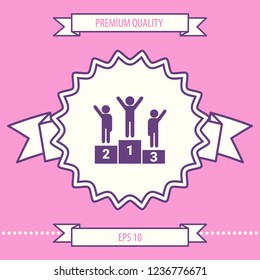 Pedestal podium icon. Graphic elements for your design